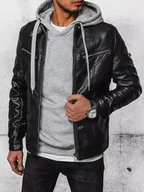 Kurtki męskie - Kurtka męska skórzana czarna Dstreet TX4330-XXL - miniaturka - grafika 1