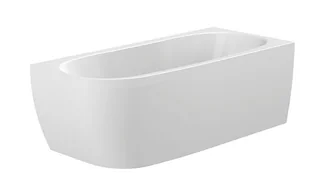 Sanplast WALse/LUXO Wanna narożna asymetryczna prawa 160x75 cm ze stelażem STW biała 610-370-1050-01-000 - Wanny - miniaturka - grafika 1