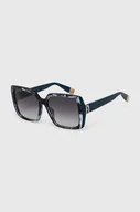 Okulary przeciwsłoneczne - Furla okulary przeciwsłoneczne damskie kolor turkusowy SFU707_560VBG - miniaturka - grafika 1