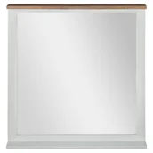 Lustra - Lustro Ścienne Naturalne/Białe 80X76 Cm Lite Drewno Mango - miniaturka - grafika 1