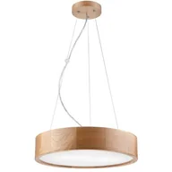 Lampy sufitowe - Brązowa lampa wisząca z szklanym kloszem ø 37 cm Eveline – LAMKUR - miniaturka - grafika 1