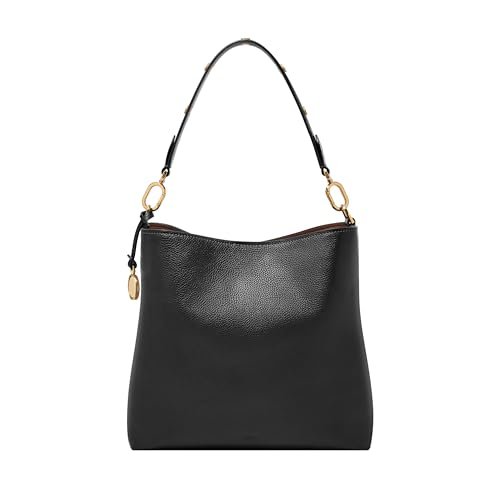 Fossil Jessie Bucket Shoulder Bag, Black Large