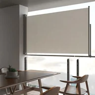 Markizy - vidaXL Tarasowa, zwijana markiza boczna, 140 x 300 cm, kremowa - miniaturka - grafika 1