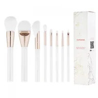 Pędzle do makijażu - Many Brushes Supreme, Zestaw 8 wegańskich pędzli do makijażu, biały kolor - miniaturka - grafika 1