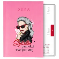 Kalendarze - KALENDARZ Róż książkowy A5 2024 PREZENT dla StylistkI Paznokci IMIĘ planer - miniaturka - grafika 1