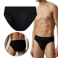 Majtki męskie - Slipy Męskie Sportowe MP-1585 Mikromodal Czarne Wygodne Active *XXL - miniaturka - grafika 1