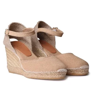 TONI PONS Piper-GY Damskie espadryle na koturnie z bawełny i lnu, Pieczone, 37 EU - Espadryle damskie - miniaturka - grafika 1