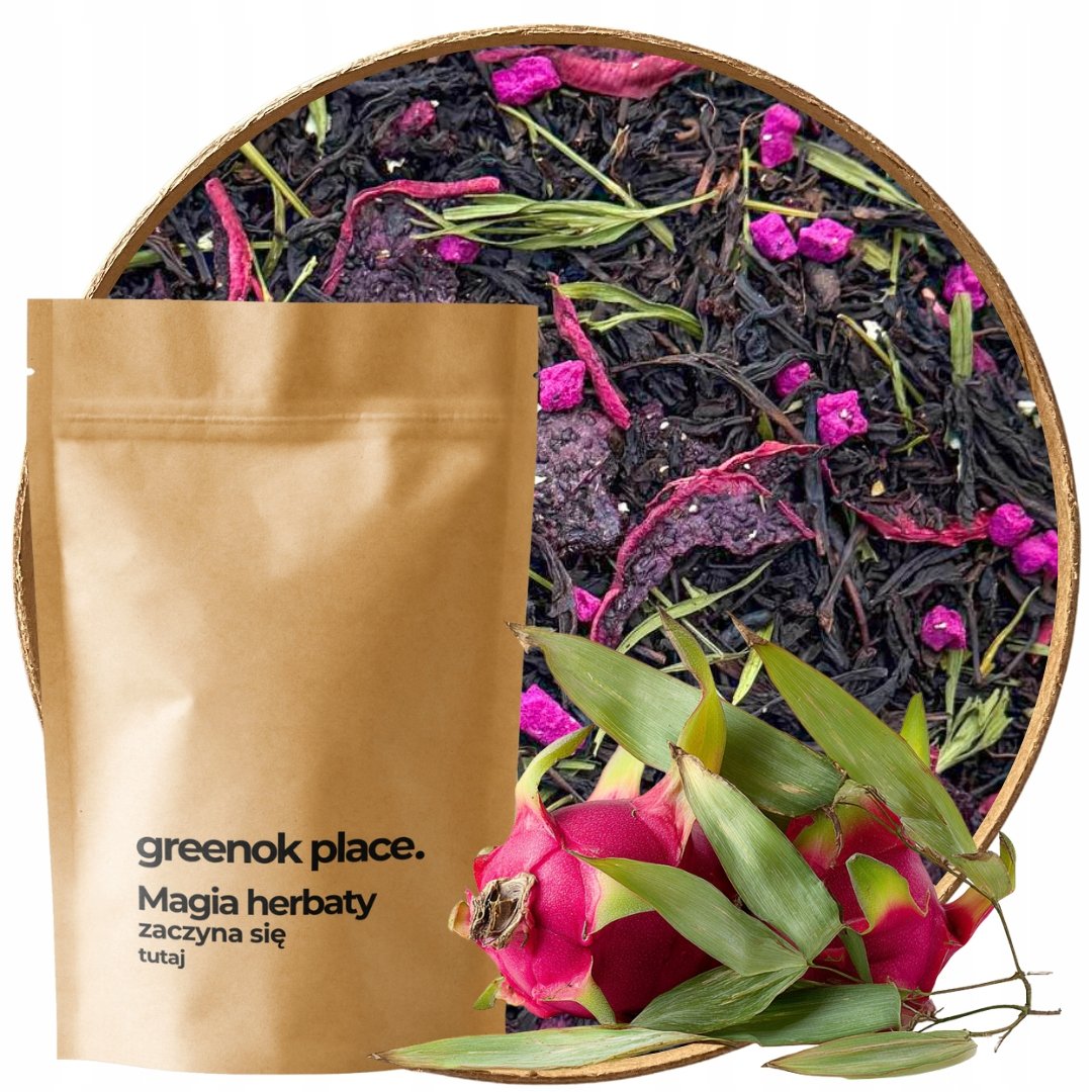Herbata czarna Black Dragon 500g liściasta pitaja dragon fruit