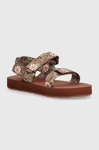 Roxy sandały damskie kolor bordowy ARJL100930 - Sandały damskie - miniaturka - grafika 1
