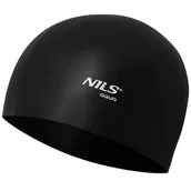 Pływanie - Czepek Silikonowy Nqc Bk01 Czarny Nils Aqua - miniaturka - grafika 1