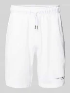 Spodenki męskie - Szorty z dzianiny dresowej o kroju regular fit z nadrukiem z logo - miniaturka - grafika 1