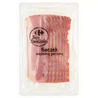 Kiełbasa i wędliny - Carrefour Targ Świeżości Boczek wędzony parzony 100 g - miniaturka - grafika 1