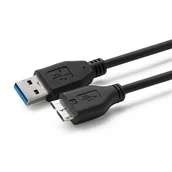 Kable USB - Kabel USB MicroConnect USB3.0 A-B Micro 0,5m M-M USB3.0AB05MICRO - miniaturka - grafika 1