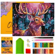 Zabawki kreatywne - Haft Diamentowy z ramą Zwierzęta Obraz Mozaika Diamond Painting 40 x 50 cm - miniaturka - grafika 1