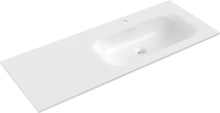 Mexen Vela umywalka wpuszczana w blat prawa 121 x 46,5 cm, biała połysk - 25231200P - Umywalki - miniaturka - grafika 1