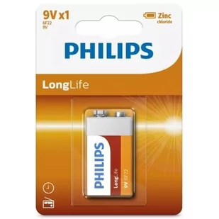 Philips 6F22L1B/10 LONGLIFE 1szt. ( idealna do zegarów, kalkulatorów, pi - Baterie i akcesoria - miniaturka - grafika 2