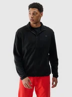 Bluzy męskie - Bluza z polaru rozpinana męska 4F 4FWMM00TFLEM316-20S Czarny - miniaturka - grafika 1