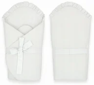 Rożki i beciki - CZAS BOBASA ROŻEK BECIK OTULACZ NIEMOWLĘCY MUŚLINOWY 80x80cm DWUSTRONNY PREMIUM BIAŁY - miniaturka - grafika 1