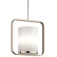 Lampy sufitowe - Lampa wisząca City Lights - kolor biały, srebrny - KL/CITY LOFT/P/M - miniaturka - grafika 1