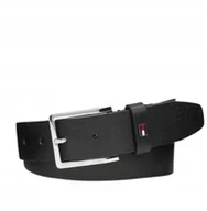 Paski - TOMMY HILFIGER CZARNY PASEK ZE SKÓRY NATURALNEJ Z LOGO 90 I1C - miniaturka - grafika 1