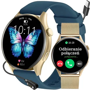 Gravity T11-4 PROF Niebieski, złoty - Smartwatch - miniaturka - grafika 1
