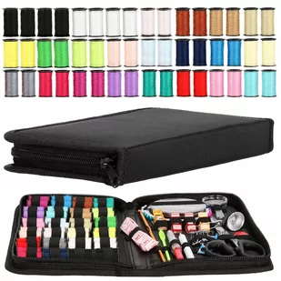 Zestaw do szycia z etui, przybornik krawiecki 172 elementy - Pasmanteria Zestaw do szycia z etui, przybornik krawiecki 172 elementy - Pasmanteria - miniaturka - grafika 1