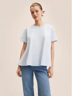 Koszulki i topy damskie - Mango T-Shirt Panuelo 27909077 Niebieski Relaxed Fit - grafika 1