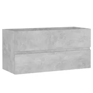 Szafki łazienkowe - Szafka pod umywalkę 90x38,5x45 cm, szarość betonu / AAALOE - miniaturka - grafika 1