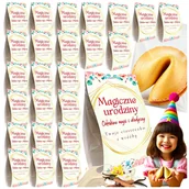 Przekąski dla dzieci - Ciasteczka z Wróżbą "Magiczne Urodziny" - Podziękowanie dla Gości- Komplementy - 25 szt - miniaturka - grafika 1