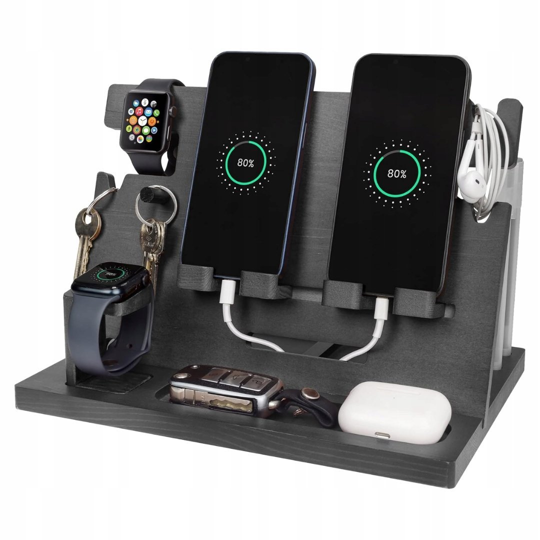 DREWNIANY STOJAK NA AKCESORIA ORGANIZER TACA WYSTAWOWA - PIĘKNY PREZENT