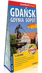 ExpressMap Comfort!map Gdańsk, Gdynia, Sopot 1:26 000 praca zbiorowa - Atlasy i mapy - miniaturka - grafika 1