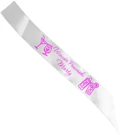Wieczór panieński i kawalerski - Szarfa personalizowana z imieniem na Wieczór Panieński - 140 cm - 1 szt. - miniaturka - grafika 1