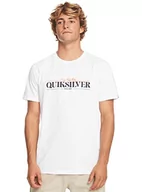 Koszulki męskie - Quiksilver Koszulka Basic Męska Biała L - miniaturka - grafika 1