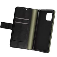 Etui i futerały do telefonów - Etui Samsung Galaxy A22 5G Grainy Appearance Flap Wallet Stand Video czarne - miniaturka - grafika 1