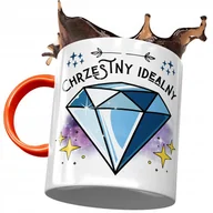 Kubki - Kubek Pomarańczowy Dla Chrzestnego Na Urodziny z Nadrukiem ze Zdjęciem + Opakowanie na prezent (wzór 04) - miniaturka - grafika 1