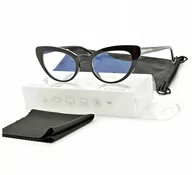 Dodatki do strojów karnawałowych - OKULARY DAMSKIE ZERÓWKI KOCIE OCZY do KOMPUTERA - miniaturka - grafika 1