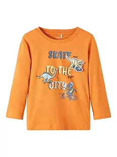 NAME IT Baby Boys NMMLASSE LS TOP Box koszulka z długim rękawem, kolor pomidorowy, kremowy, 86, Krem pomidorowy, 86 - Bluzki dla niemowląt - miniaturka - grafika 1
