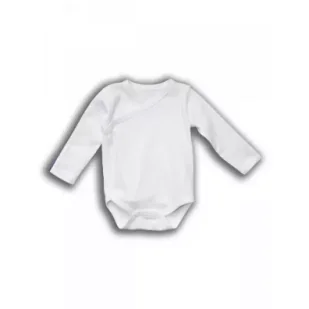 Nanaf Organic Bamboo, Body kimono z długim rękawem biel - Body dla niemowląt - miniaturka - grafika 1
