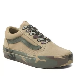 Trampki damskie - Tenisówki Vans - Old Skool VN000W9TSQ71 Camo Sidewall Cornstalk - grafika 1