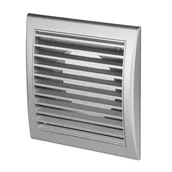 Kratki wentylacyjne - Osłona wentylacyjna 14x14 TUS Ø100 satyna srebrna - miniaturka - grafika 1