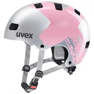 UVEX Kid 3 Kask rowerowy Dzieci, srebrny/różowy 51-55cm 2022 Kaski dla dzieci - Kaski rowerowe - miniaturka - grafika 1