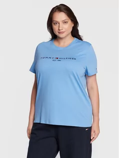 Koszulki i topy damskie - Tommy Hilfiger Curve T-Shirt Crv WW0WW29738 Niebieski Regular Fit - grafika 1