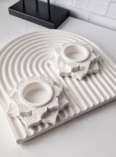 Świecznik tealight - white2 szt - Świeczniki - miniaturka - grafika 1
