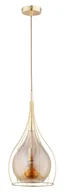 Lampy sufitowe - Złota, ozdobna lampa wisząca w formie kropli AL 61281 z serii LOTUS - miniaturka - grafika 1
