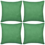 Poszewki na poduszki - vidaXL 4 Zielone bawełniane poszewki na poduszki 80xcm - miniaturka - grafika 1