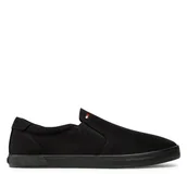 Trampki męskie - Tenisówki Tommy Hilfiger Iconic Slip On FM0FM00597 Czarny - miniaturka - grafika 1