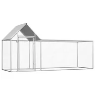 Akcesoria do hodowli zwierząt - VidaXL Woliera dla kur, 3 x 1 x 1,5 m, galwanizowana stal 144554         VidaXL - miniaturka - grafika 1