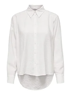 ONLY Damska koszulka Onlmary L/S WVN bluzka, Cloud Dancer, L - Bluzki damskie - miniaturka - grafika 1