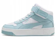 Moda i Uroda OUTLET - Buty PUMA CARINA STREET MID skórzane platforma wysokie błękit 37.5 - miniaturka - grafika 1