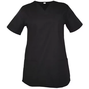 Bluza medyczna, chirurgiczna damska  kolor czarny M - Odzież medyczna - miniaturka - grafika 1